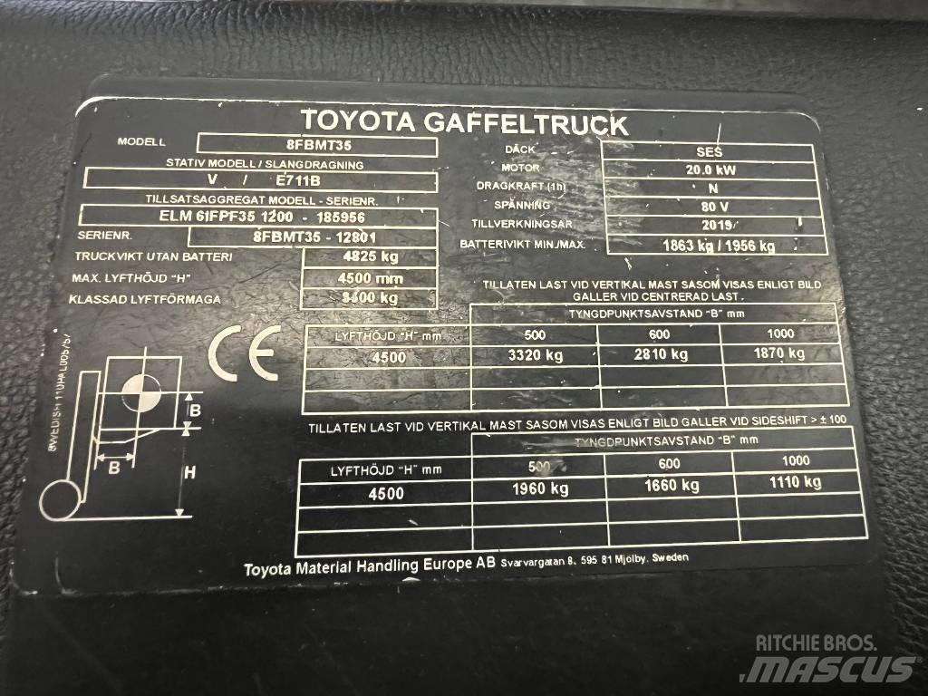 Toyota 8 FBMT 35 Stivuitor electric