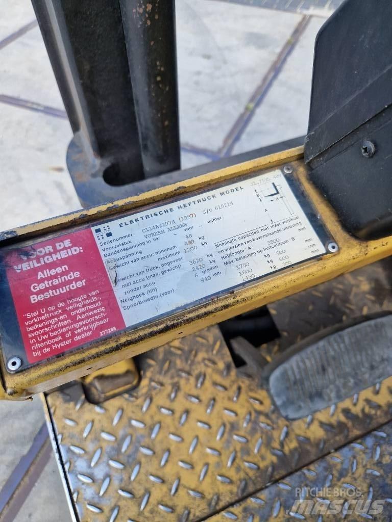 Hyster J 1.75xl Stivuitor electric