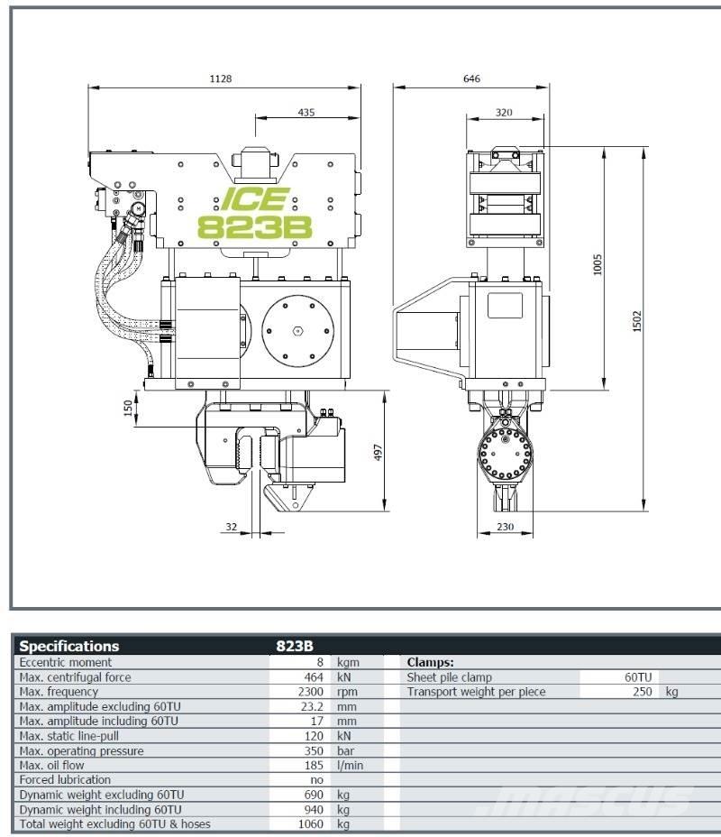  ICE 823B Piese de schimb si accesorii pentru echipamente de forat