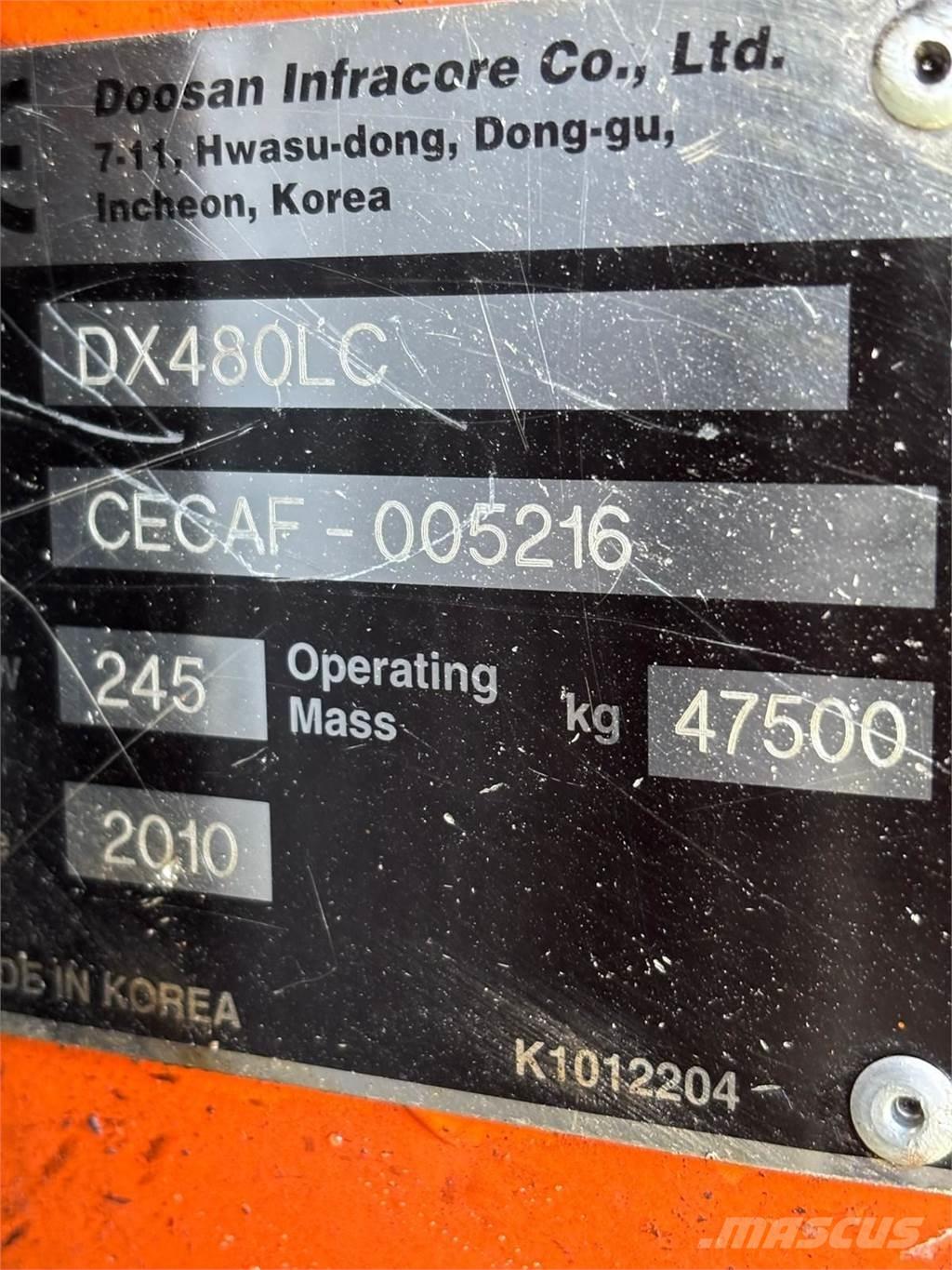 Doosan DX480LC Excavatoare pe șenile
