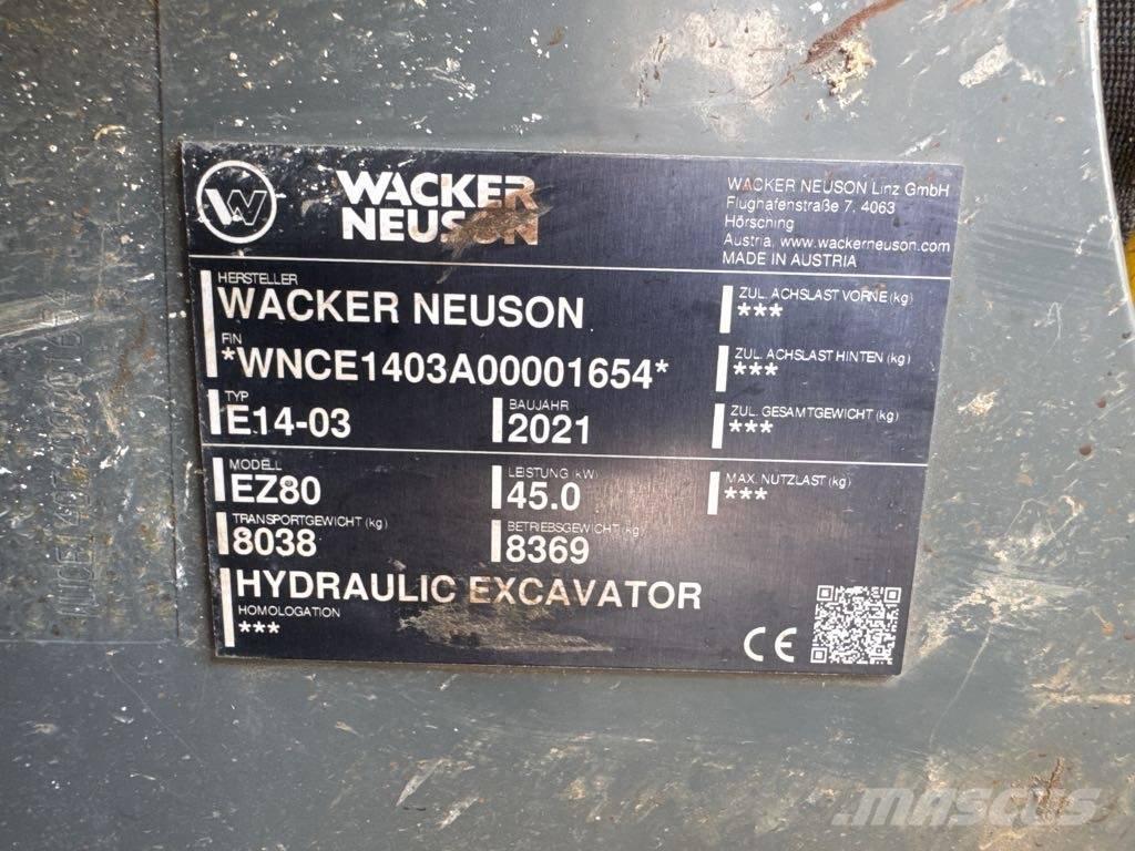 Wacker Neuson EZ80 Excavatoare pe șenile
