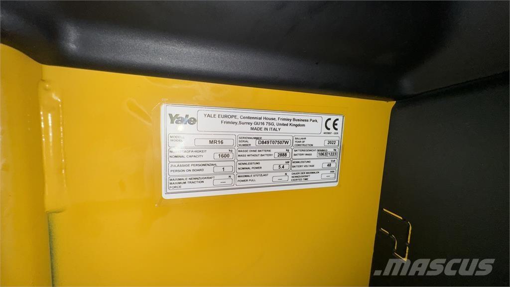 Yale MR16 Stivuitor cu catarg retractabil