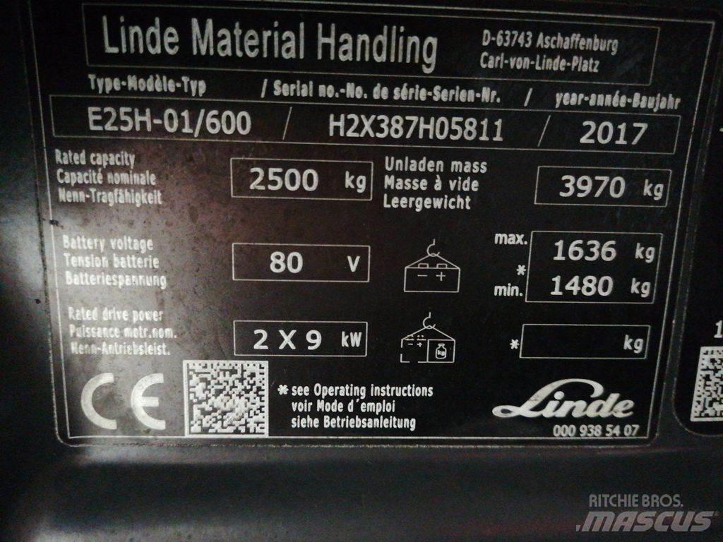 Linde E25H-01/600 Stivuitor electric
