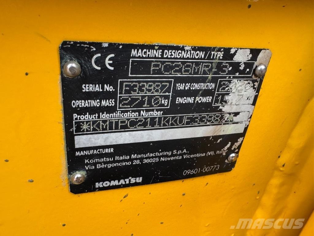 Komatsu PC 26 MR-3 Mini excavatoare < 7t