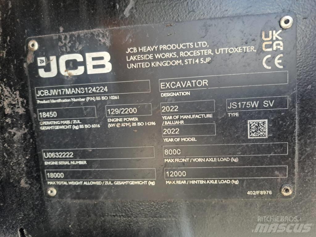 JCB JS 175 W Excavatoare cu roti