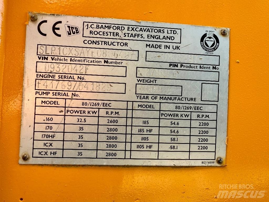 JCB 1 CX Buldoexcavatoare