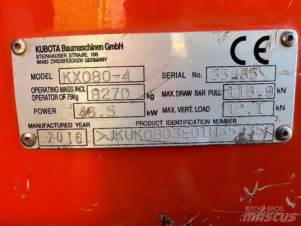 Kubota KX 080-4 Mini excavatoare < 7t