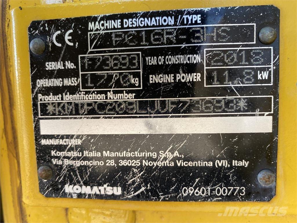 Komatsu PC16R-3HS Excavatoare cu roti