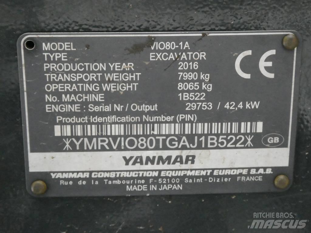 Yanmar Vio 80-1A Excavatoare 7t - 12t