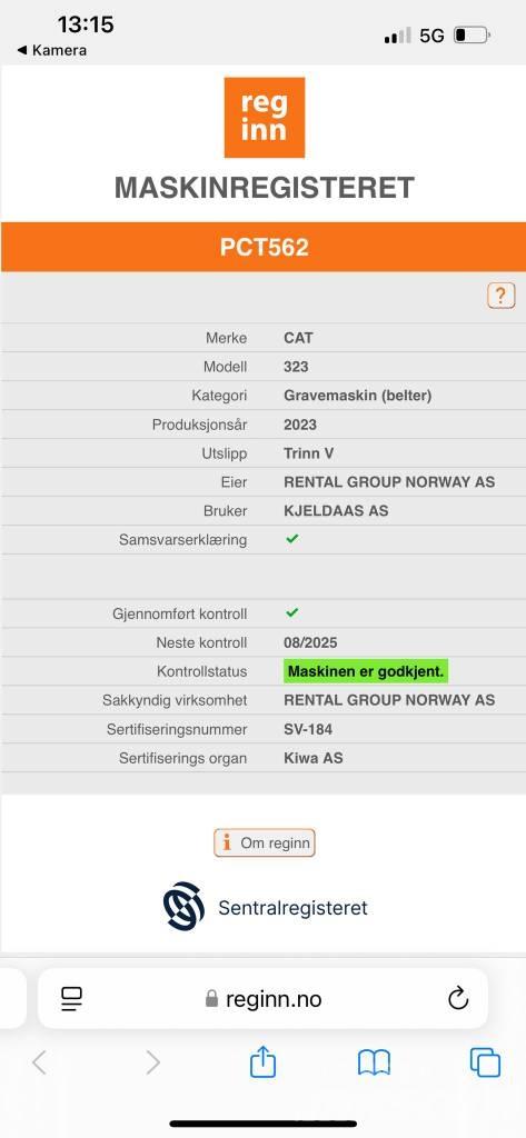 CAT 323 SLR Excavatoare cu brat lung