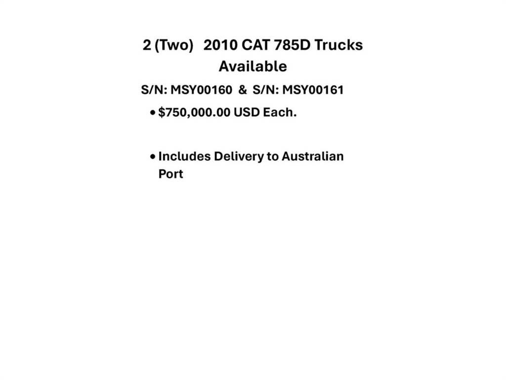CAT 785D Transportoare articulate