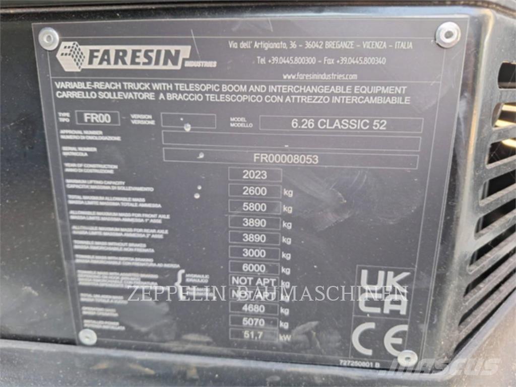 Faresin 6.26 Stivuitoare telescopice