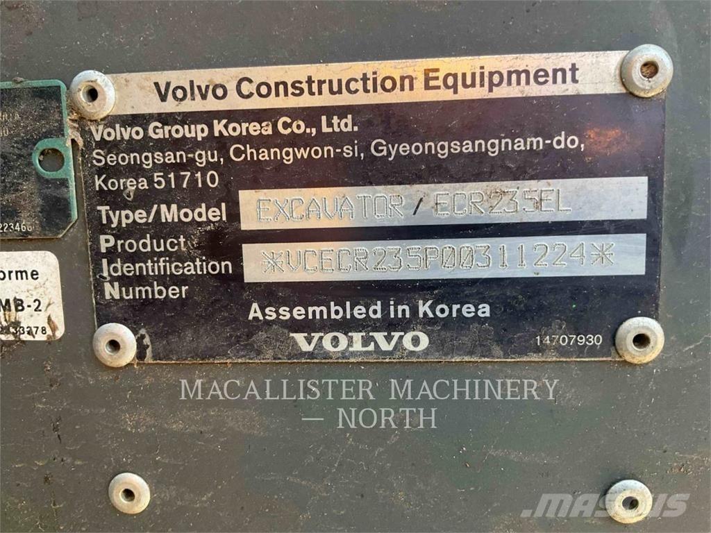Volvo ECR235EL Excavatoare pe șenile
