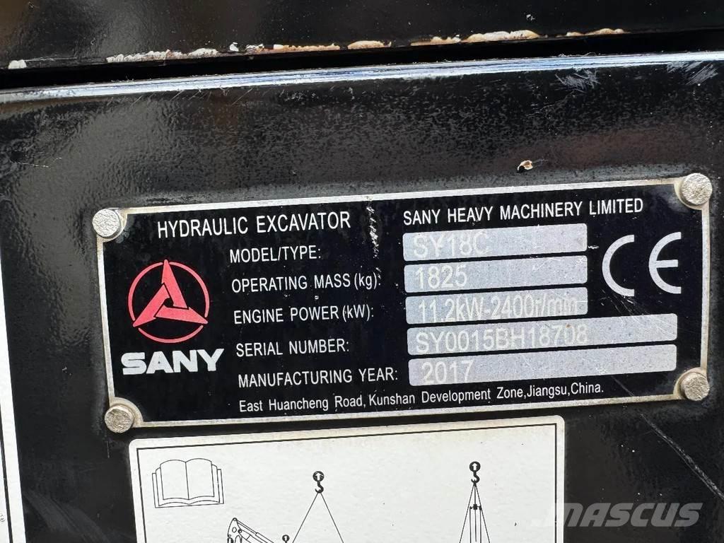 Sany SY18C Mini excavatoare < 7t