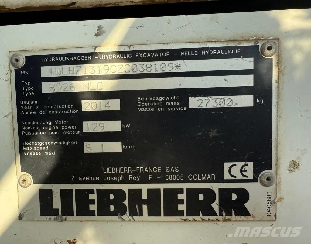 Liebherr R 926 Excavatoare pe șenile
