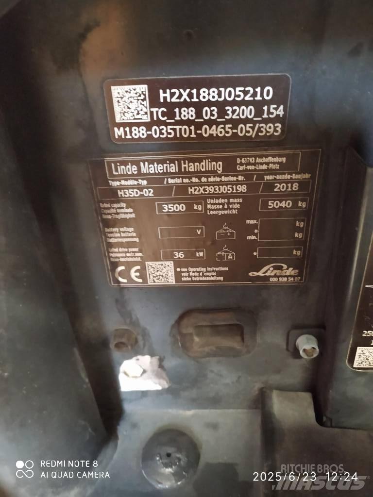 Linde H 35 D Stivuitor diesel