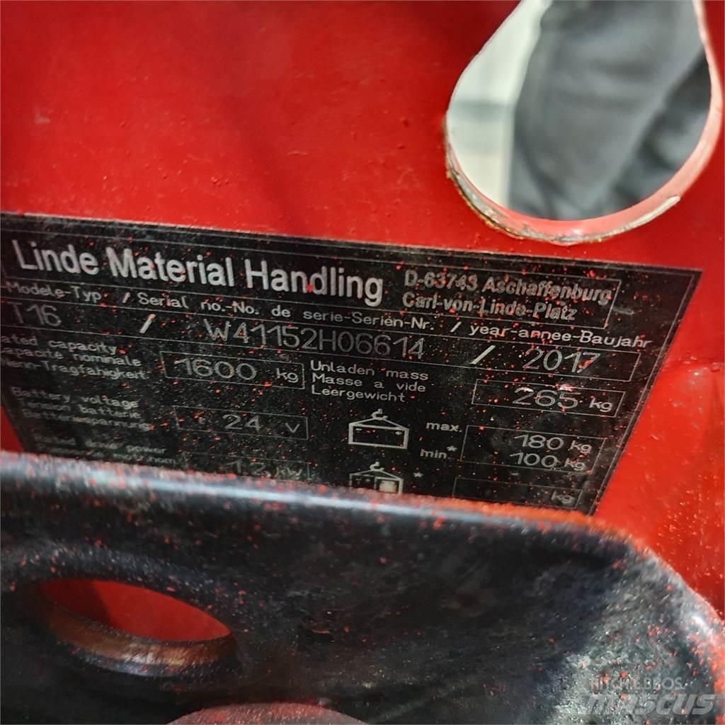 Linde T16 Transpaleta manuala