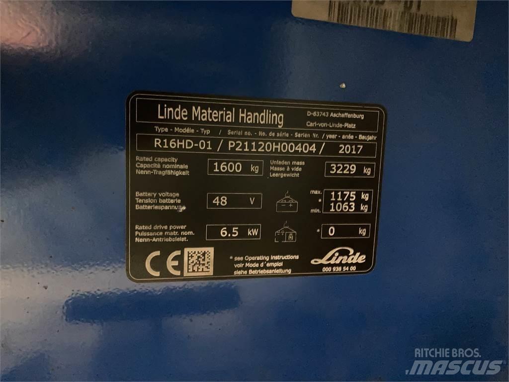 Linde R16HD Stivuitor cu catarg retractabil