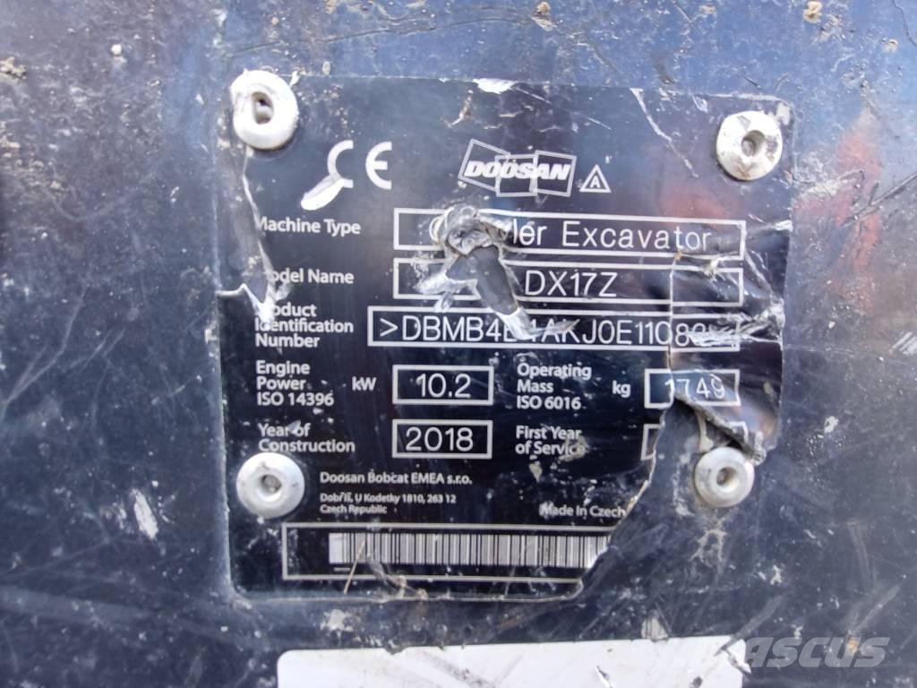 Doosan DX 17 Mini excavatoare < 7t