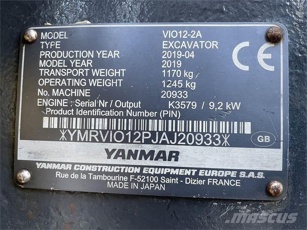Yanmar VIO12 Excavatoare cu roti