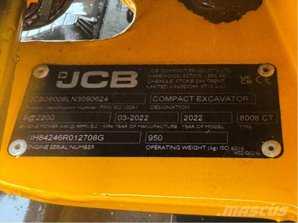 JCB MICRO 8008 Mini excavatoare < 7t