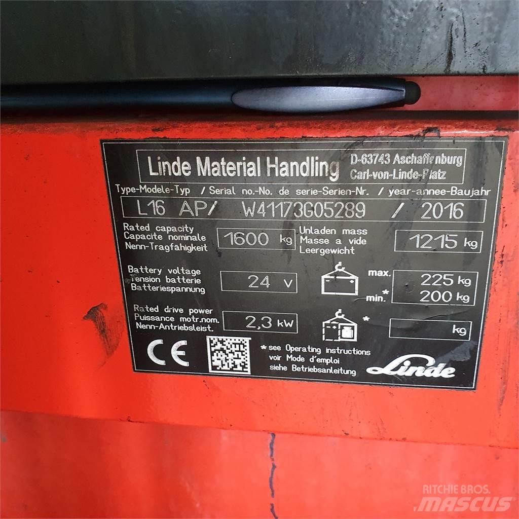 Linde L16AP Transpaleta manuala