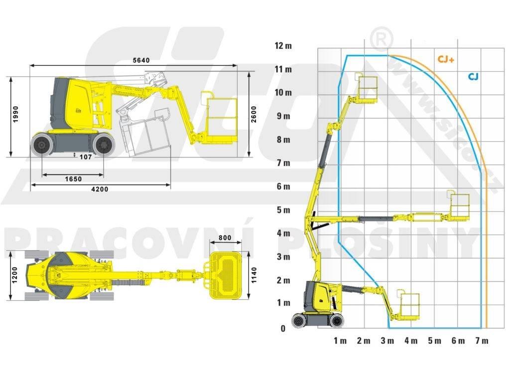 Haulotte HA 12 CJ+ Nacele cu brat articulat