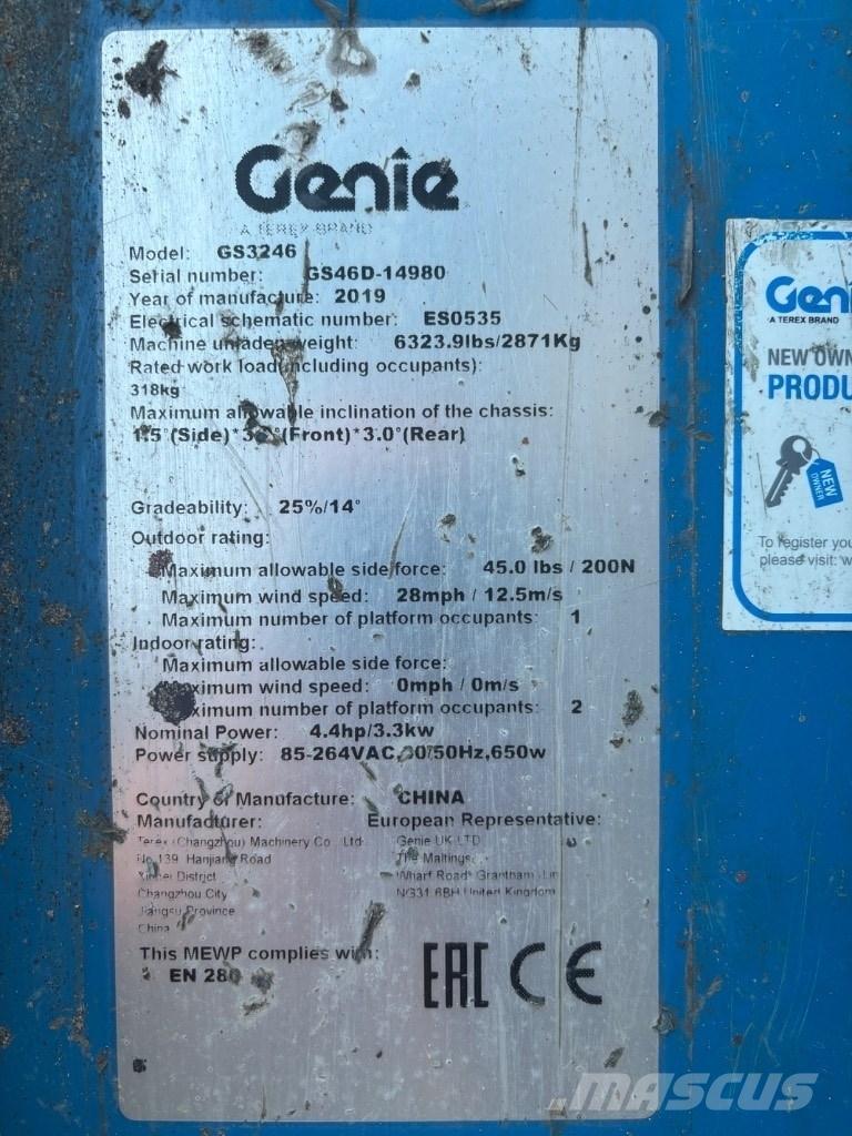 Genie GS 3246 Platforme foarfeca