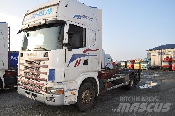 Scania 124 6X2 470 Camion cadru container