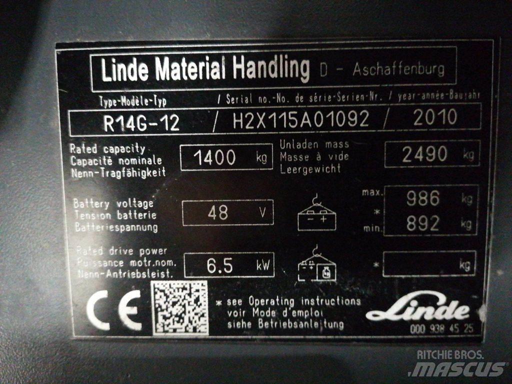 Linde R14G-12 Stivuitor cu catarg retractabil