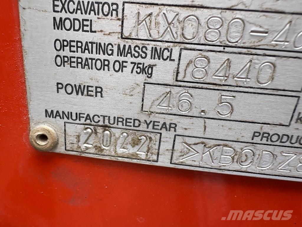 Kubota KX 080 Excavatoare 7t - 12t
