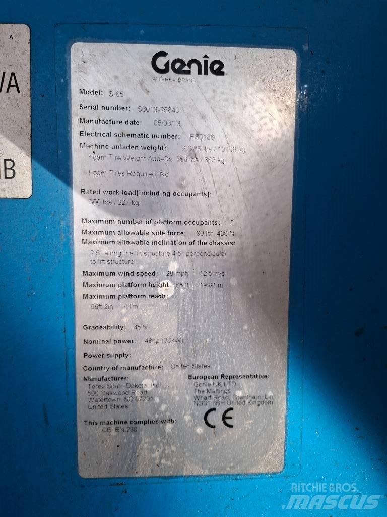 Genie S-65 Nacele cu brat telescopic