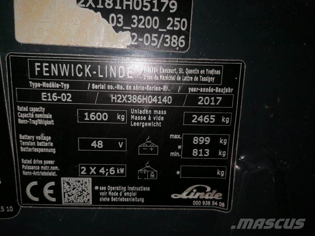 Linde E16-02 Stivuitor electric