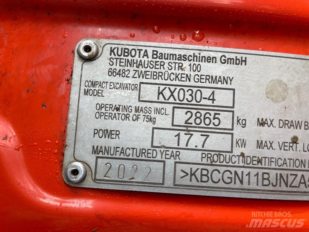 Kubota KX 030-4 Mini excavatoare < 7t