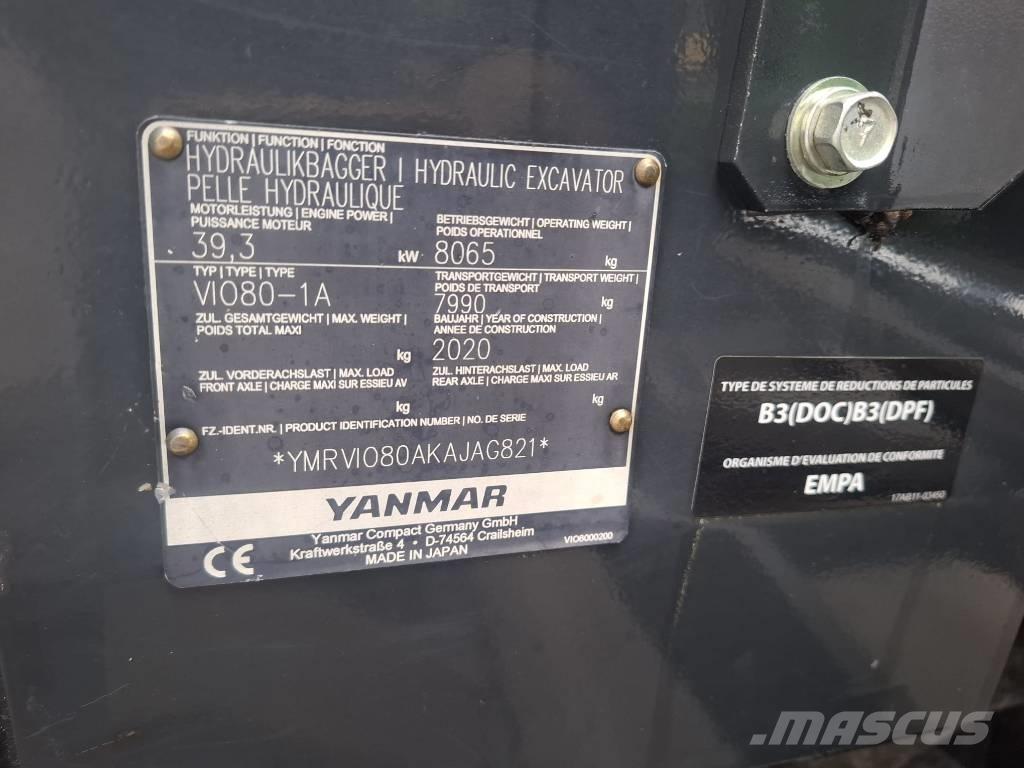 Yanmar Vio 80-1A Excavatoare 7t - 12t