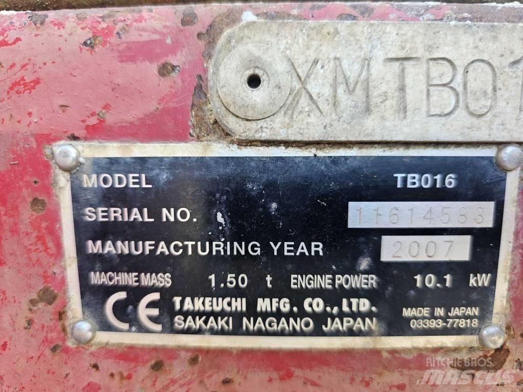 Takeuchi TB 016 Mini excavatoare < 7t