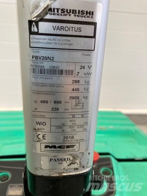 Mitsubishi PBV20N2 Transpaleta cu platforma