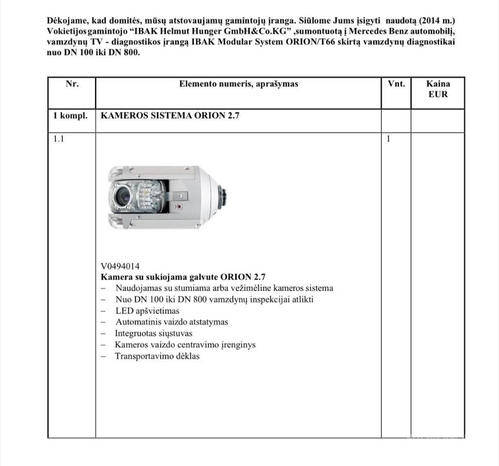  IBAK T66 Instrumente, echipament de masurare si automatizare