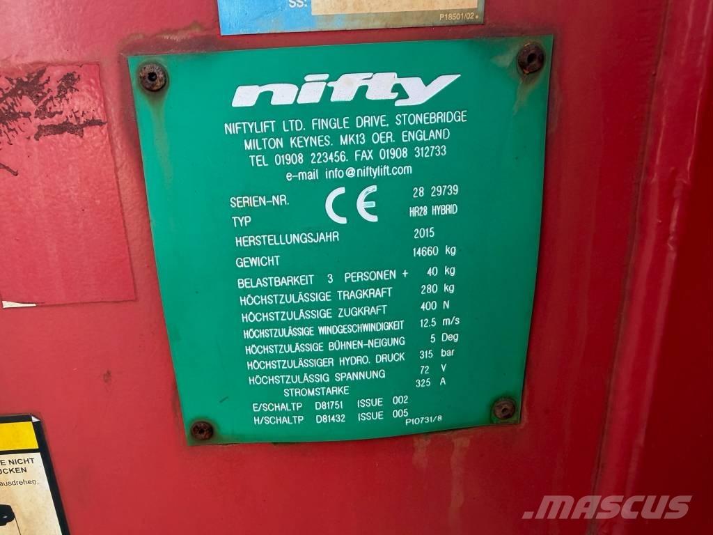 Niftylift HR 28 Nacele cu brat articulat