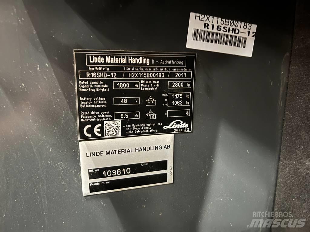 Linde R16S Stivuitor cu catarg retractabil