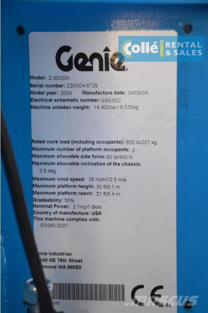 Genie Z-30/20N | 2004 Nacele cu brat articulat