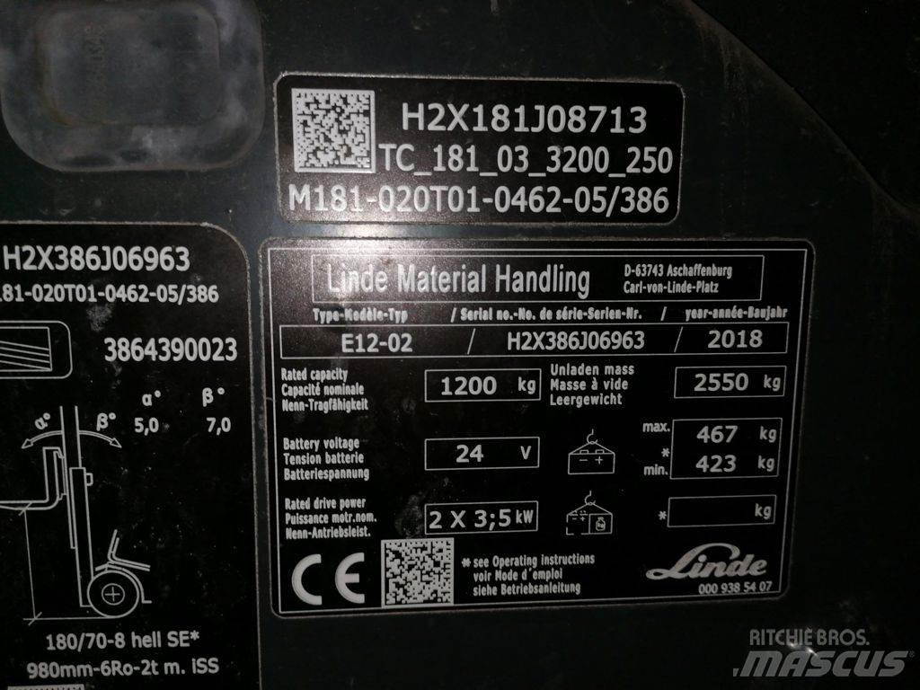 Linde E12-02 Stivuitor electric