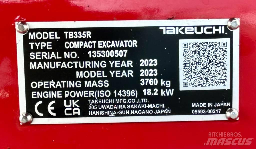 Takeuchi TB 335R V3 Mini excavatoare < 7t