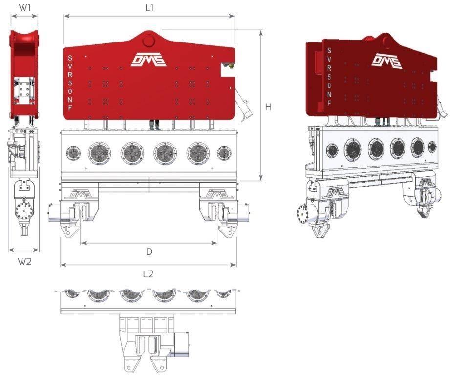  SVR 50NF Vibratoare forare piloni