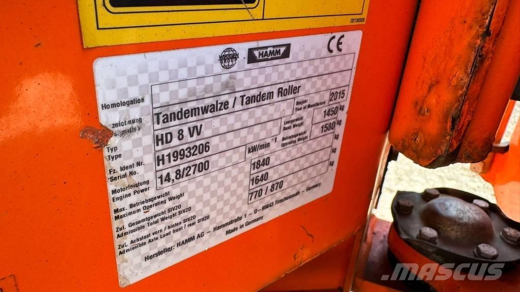Hamm HD 8 VV Cilindri compactori dubli