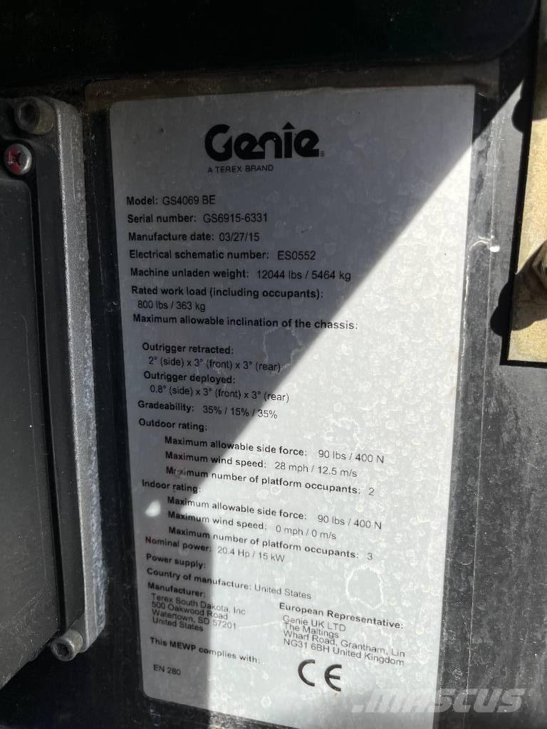 Genie GS 4069 BE Platforme foarfeca