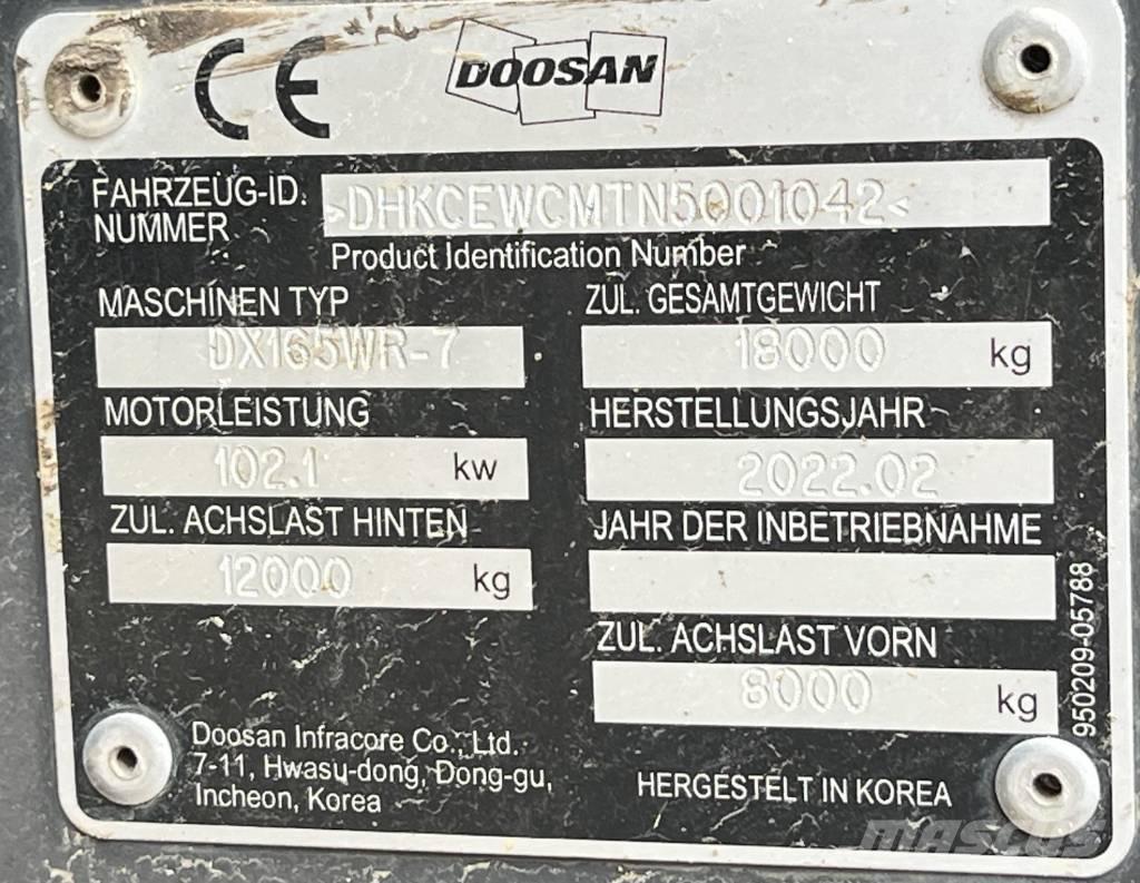 Doosan DX165WR-7 Excavatoare cu roti