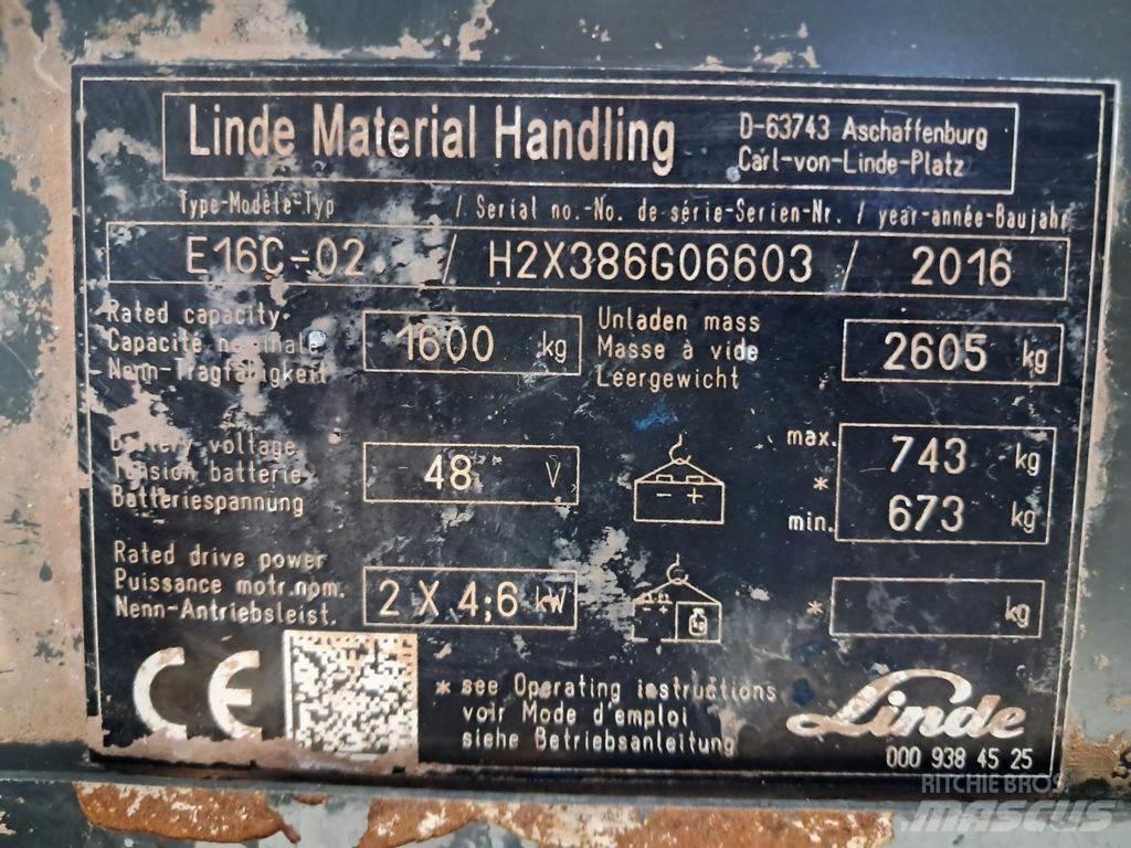 Linde E16C-03 Stivuitor electric
