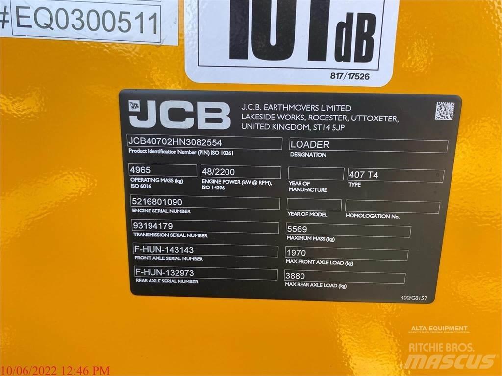 JCB 407 Incarcator pe pneuri