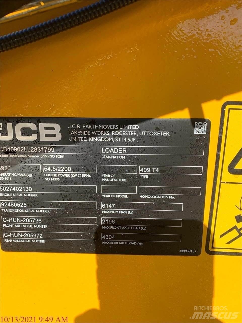 JCB 409 Incarcator pe pneuri